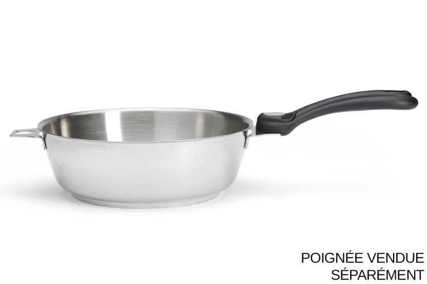 Padella convessa in acciaio inox da 24 cm De Buyer Milady Twisty