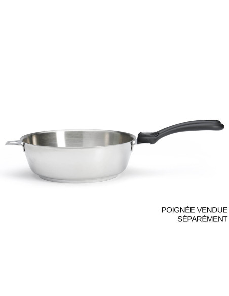 De Buyer Milady Twisty 24 cm konveks sauterpande i rustfrit stål