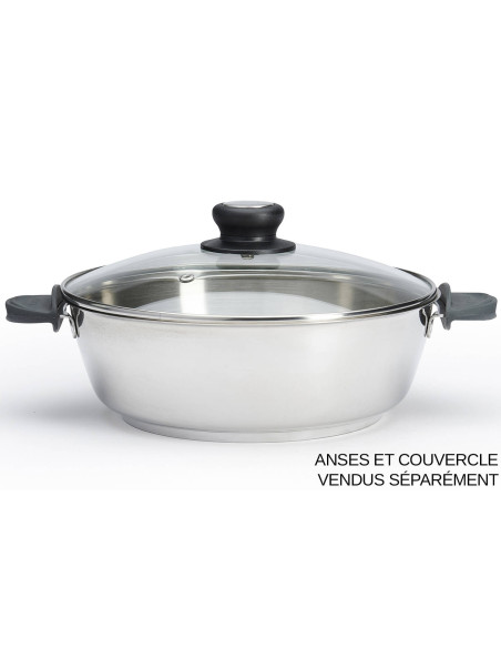 Frigideira convexa para saltear De Buyer Milady Twisty 24cm em aço inoxidável