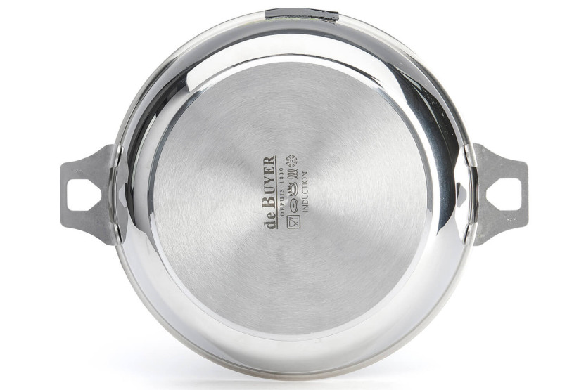 De Buyer Milady Twisty 24cm roestvrijstalen bolle sauteerpan