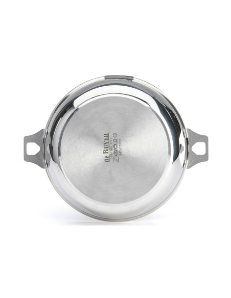 De Buyer Milady Twisty 24cm roestvrijstalen bolle sauteerpan
