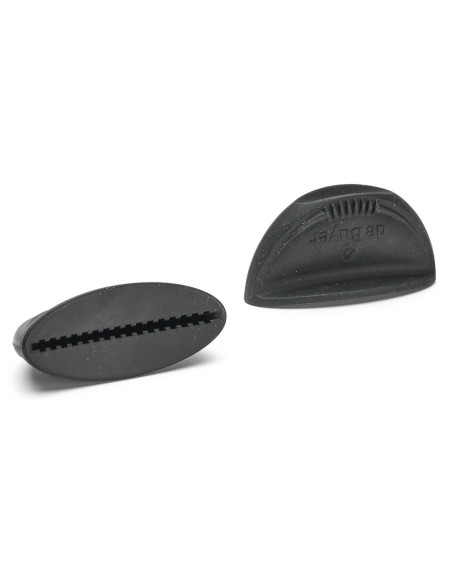 Conjunto de 2 pegas amovíveis De Buyer Twisty em silicone preto