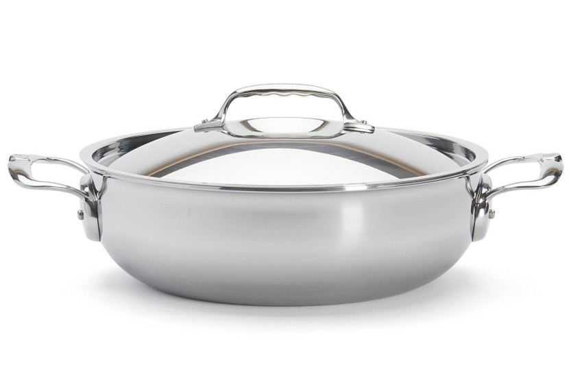 De Bu yer Affinity 28cm domed stainless steel 5 ply sauté pan with lid