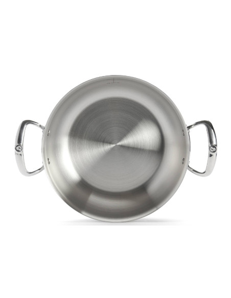 De Buyer Affinity 28 cm 5-lags konveks sauterpande i rustfrit stål med låg