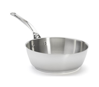 De Buyer Milady 24cm ruostumattomasta teräksestä valmistettu kupera paistinpannu 2