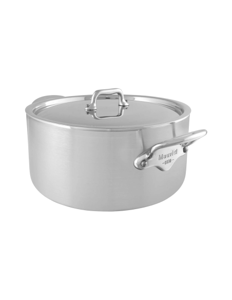Mauviel M'Urban4 Cocotte aus Edelstahlguss mit Edelstahldeckel, induktionsgeeignet