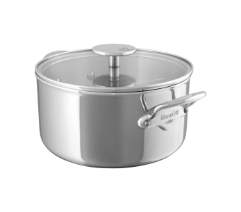 Cacerola de acero inoxidable fundido Mauviel M'Urban4 con tapa de cristal compatible con inducción 2