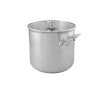 Mauviel M'Urban4 pentola a induzione in acciaio inox fuso da 24 cm con coperchio in vetro