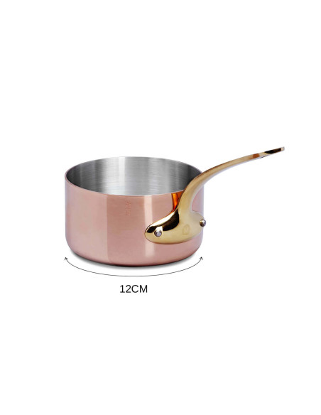 Mauviel M'Héritage 200B panela de cobre em aço inoxidável adequada para todos os queimadores, exceto indução