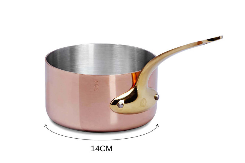 Mauviel M'Héritage 200B panela de cobre em aço inoxidável adequada para todos os queimadores, exceto indução