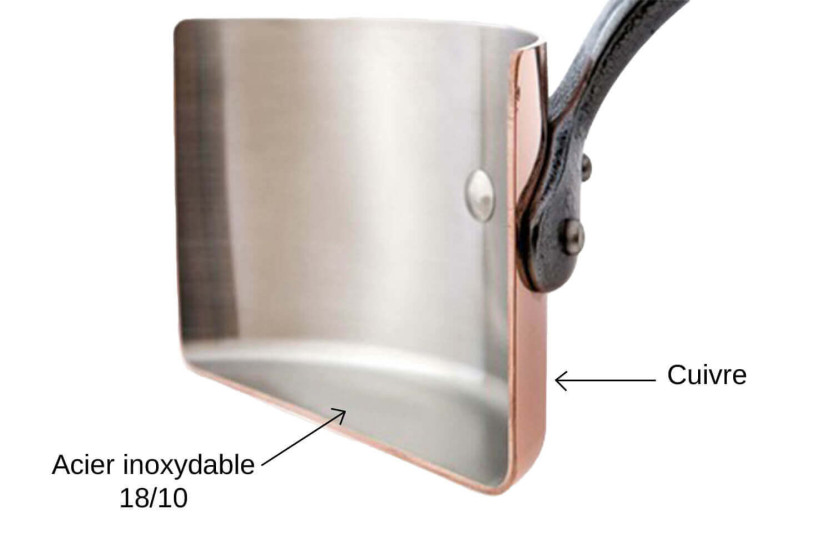 Mauviel M'Héritage 200B kopparkastrull i rostfritt stål lämplig för alla brännare utom induktion