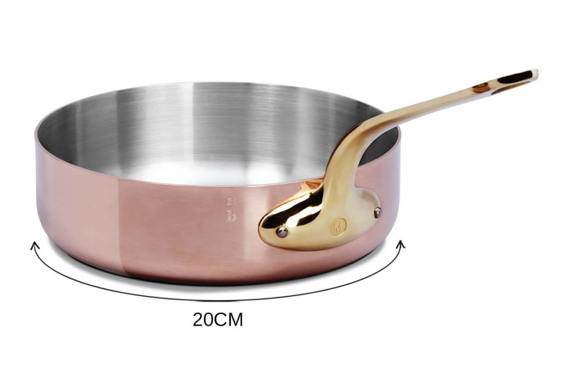 Mauviel M'Héritage 200B sartén de cobre inoxidable todos los quemadores excepto inducción