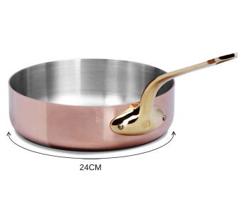 Mauviel M'Héritage 200B sauteuse i rostfritt stål och koppar alla brännare utom induktion 2