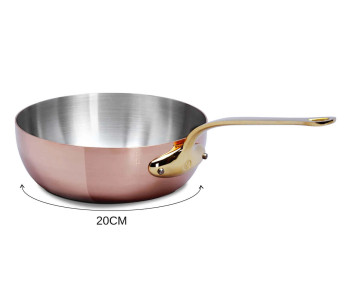 Mauviel M'Héritage 200B flänsad sautepanna i koppar alla brännare utom induktion
