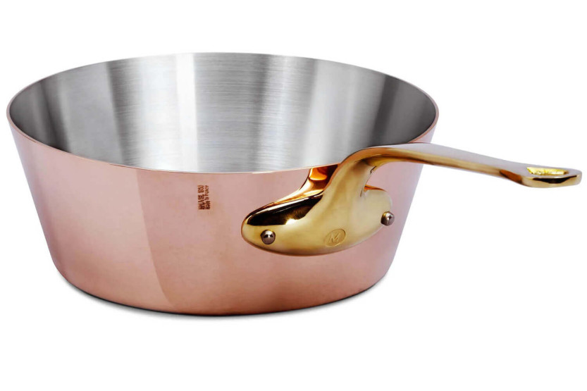 Mauviel M'Héritage 200B 24cm flared copper sauté pan all burners except induction