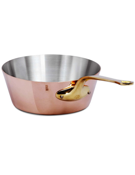 Mauviel M'Héritage 200B 24cm flared copper sauté pan all burners except induction