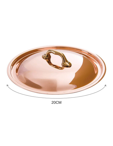Mauviel M'Héritage 200B tampa em cobre com pega em bronze