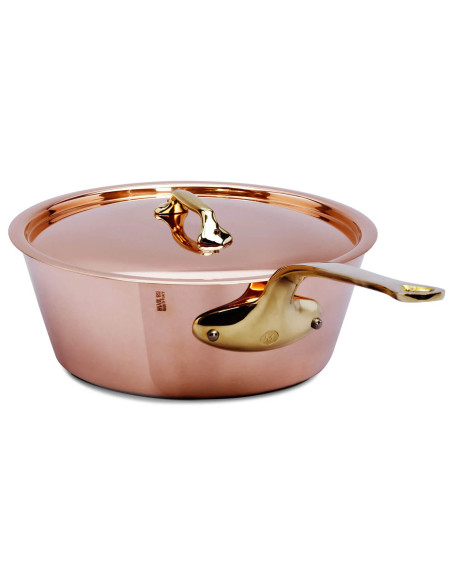 Mauviel M'Héritage 200B tampa em cobre com pega em bronze