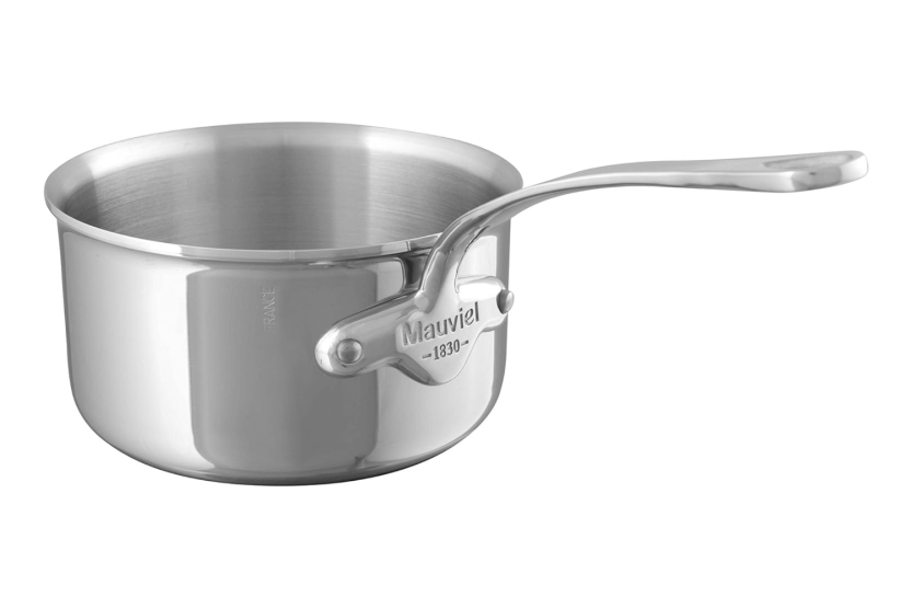 Panela Mauviel M'Cook totalmente em aço inoxidável com pega fixa compatível com a indução