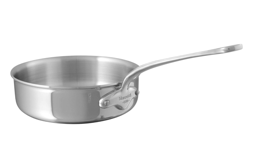 Mauviel M'Cook salteador de acero inoxidable con asa fija, compatible con inducción