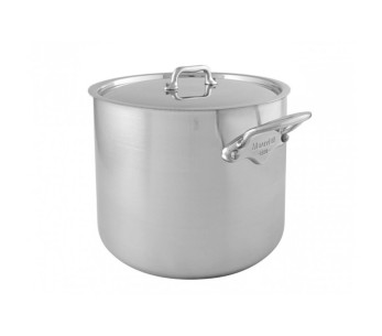 Mauviel M'Urban4 placa de inducción de acero inoxidable fundido 24cm con tapa de acero inoxidable