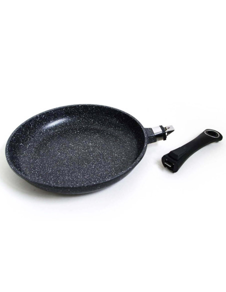 Pradel Excellence Premium gietijzeren koekenpan 28cm steen stijl alle branders / inductie