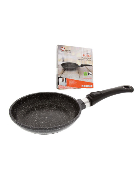 Pradel Excellence Premium 20cm gjutjärnsstekpanna i stenstil alla brännare/induktion