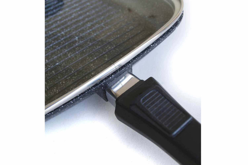 Grillpanna i gjutjärn Pradel Excellence Premium 24x24cm stenmodell alla brännare/ induktion