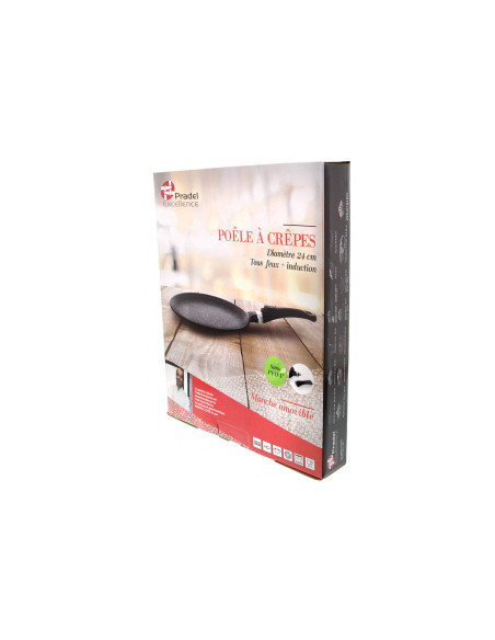 Pradel Excellence Premium 24cm stone-style cast-iron pancake pan all burners/ induction