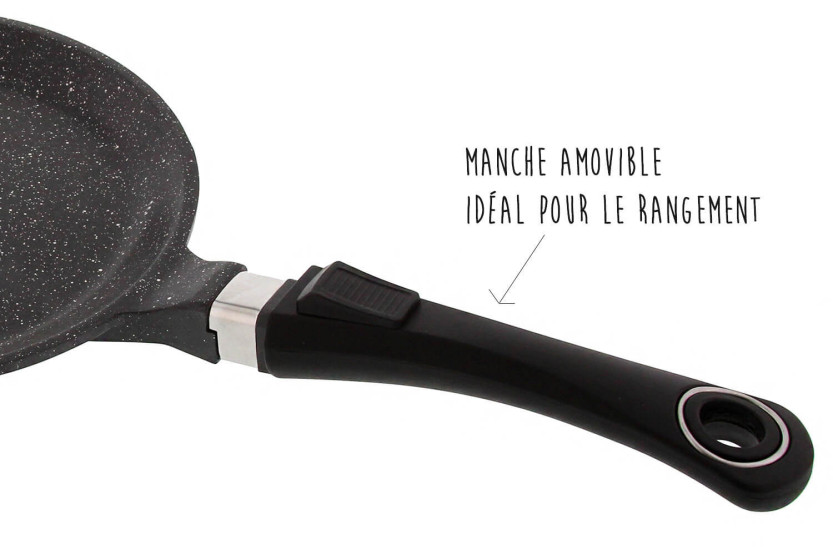 Pradel Excellence Premium 24cm valurautainen kivityyppinen pannukakkupannu kaikki polttimet/ induktio
