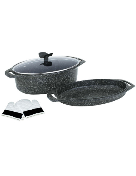Pradel Excellence Premium 5-osainen 39,5 x 28,5 cm kivitehosteinen yleisrengas/induktiokattila.