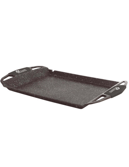 Pradel Excellence Premium gjutjärnsgryta 48 x 28 cm i stenstil för alla brännare / induktion