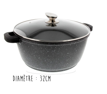 Pradel Excellence Premium 32cm gietijzeren stenen braadpan alle branders/ inductie