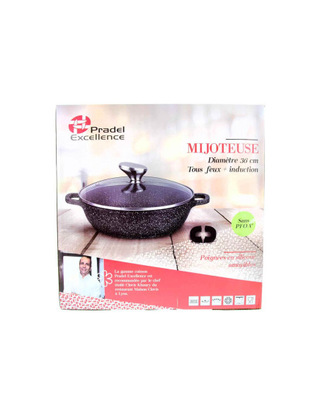 Pradel Excellence Premium 36cm estilo pedra ferro fundido fogão lento todos os queimadores/indução