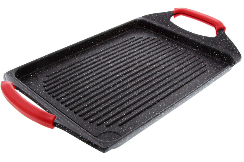Pradel Excellence Premium grelha de ferro fundido 46 x 27 cm estilo pedra todos os queimadores / indução