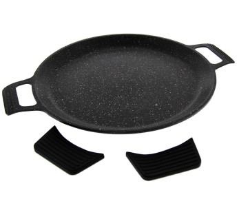 Pradel Excellence Premium 32cm stenen stijl gietijzeren pizzaschaal alle branders/inductie 2