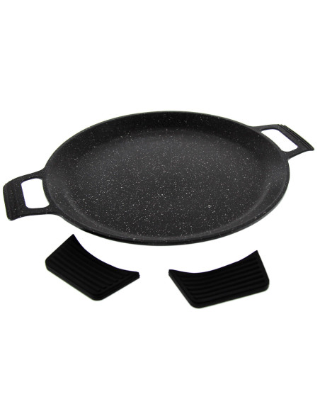 Pradel Excellence Premium 32cm kivityyppinen valurautainen pizzalautanen kaikki polttimet/induktio