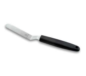 Professionell vinklad spatel rostfritt stål 9cm svart PP-handtag