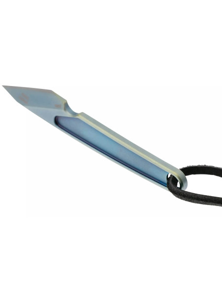 CRKT HangTi 7065.CR halskniv 8,9 cm blåt titaniumhåndtag + skede