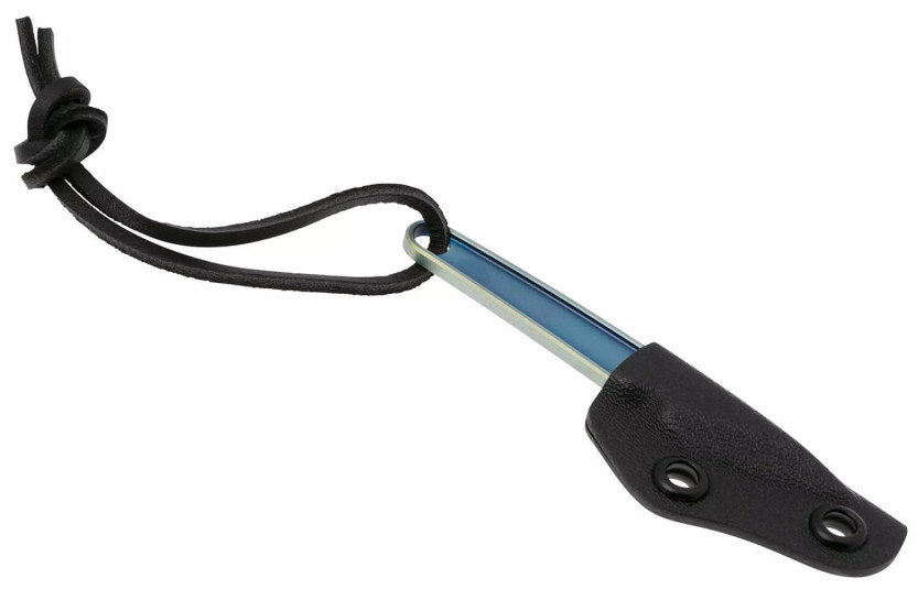 CRKT HangTi 7065.CR halskniv 8,9 cm blåt titaniumhåndtag + skede