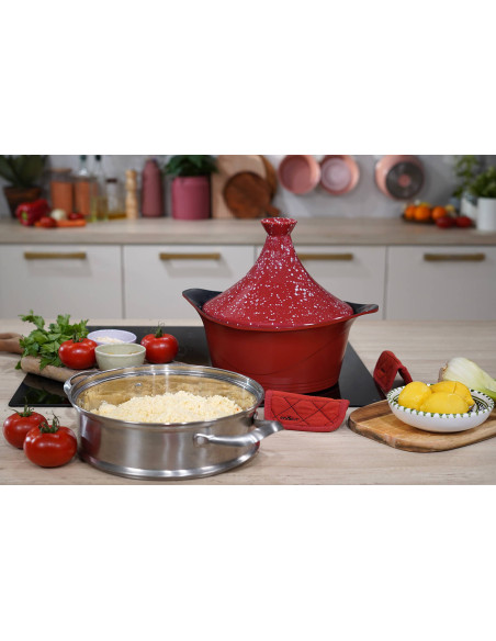 Cookut keraaminen tagine kansi L'Incroyable cocotte 28cm + reseptivihko