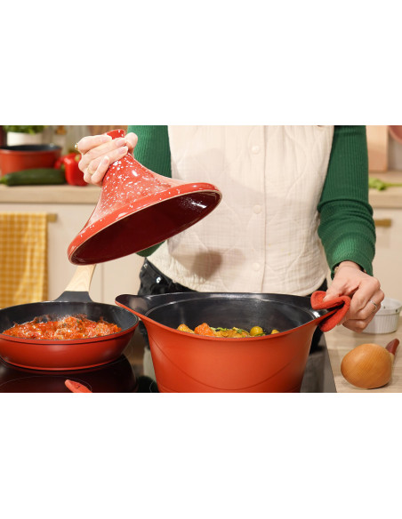 Tapa de cerámica Cookut para L'Incroyable Cocotte 24cm + libro de recetas