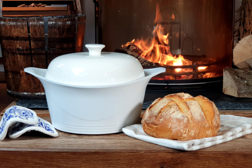 Bread lid for Cookut 28cm white ceramic casserole