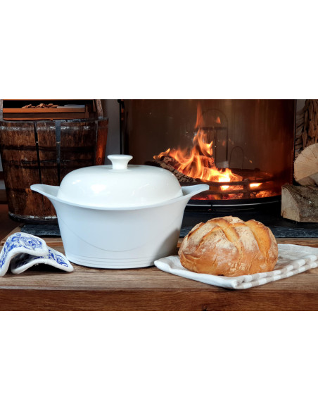 Bread lid for Cookut 28cm white ceramic casserole