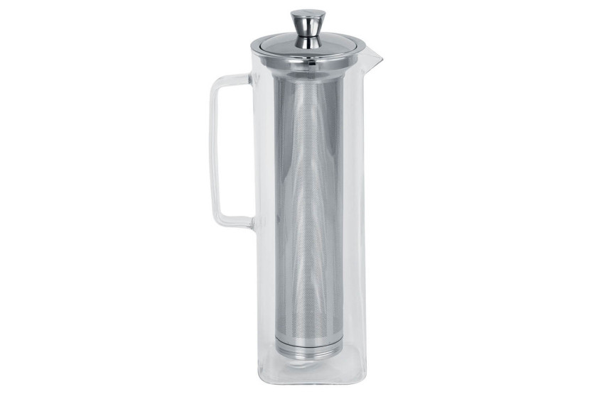 Cristel Long Island Teekanne 1,5L aus Borosilikatglas mit abnehmbarem Filter