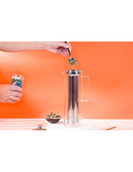 Cristel Long Island 1.5L theepot van borosilicaatglas met uitneembaar filter