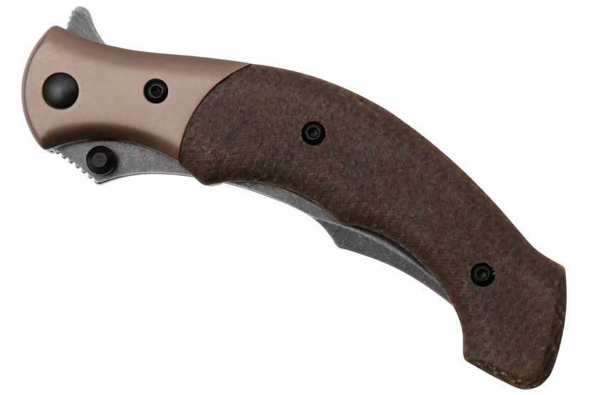 Faca dobrável CRKT Ritual Compact 7465.CR Cabo em micarta castanho com 10,2 cm