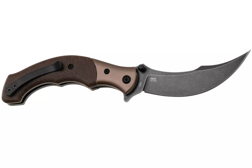 CRKT Ritual Compact 7465.CR vouwmes 10,2cm bruin micarta handvat