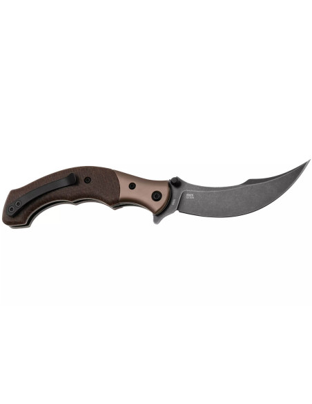 CRKT Ritual Compact 7465.CR taittoveitsi 10.2cm ruskea micarta kahva