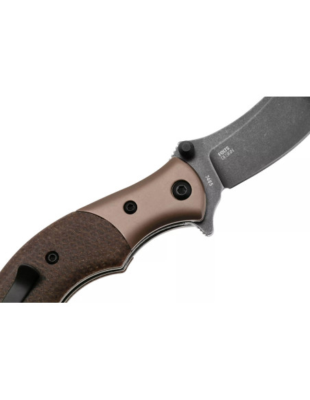 CRKT Ritual Compact 7465.CR taittoveitsi 10.2cm ruskea micarta kahva